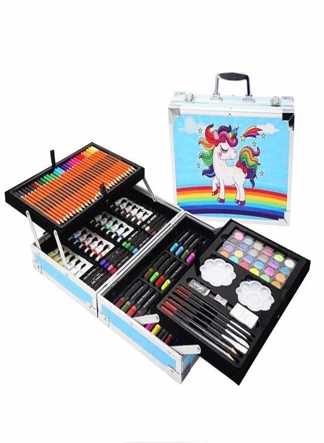 DHARMISHO 145 Piece Color Set Kit for Kids, Art & Craft Box with Pencils, Crayons, Oil Pastels, and Drawing Tools, Perfect for Boys & Girls - Image 5